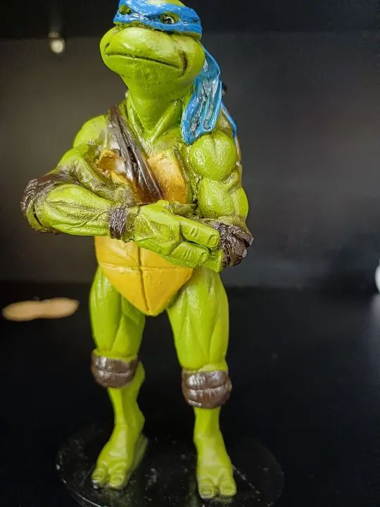 Boneco Resina Leonardo Mutant Ninja Turtles Estátua 18cm