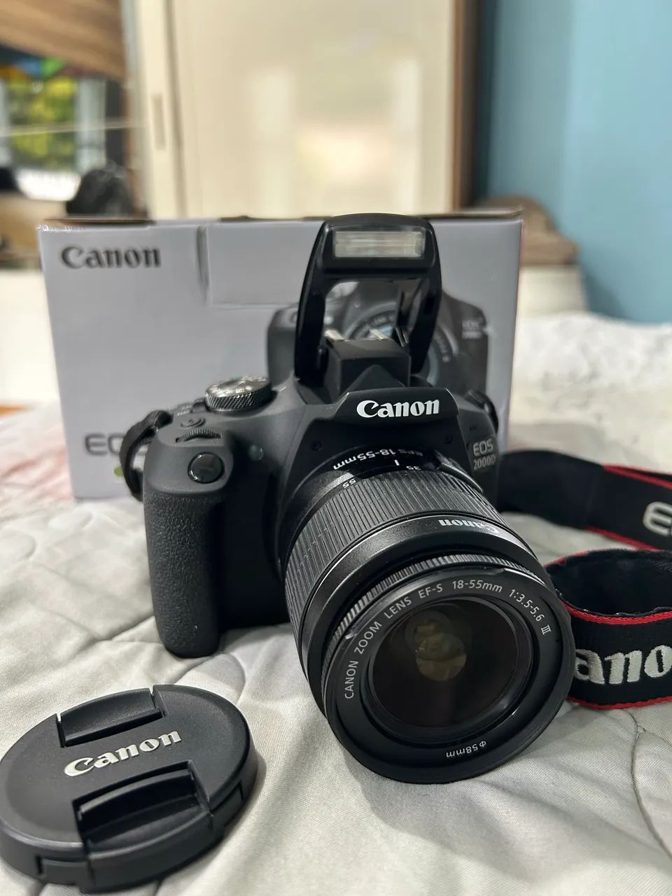 Canon Câmera EOS 2000D DSLR e lente EF-S 18-55 mm f/3.5-5.6 - Foto 3