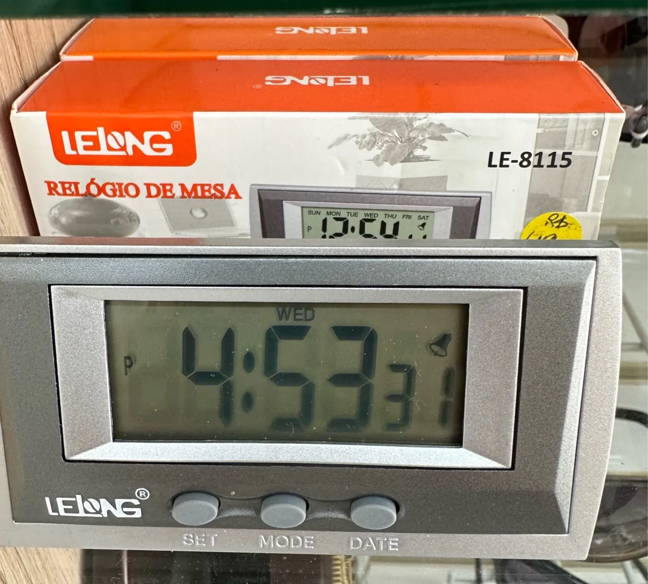Relógio de mesa digital Lelong LE-8115