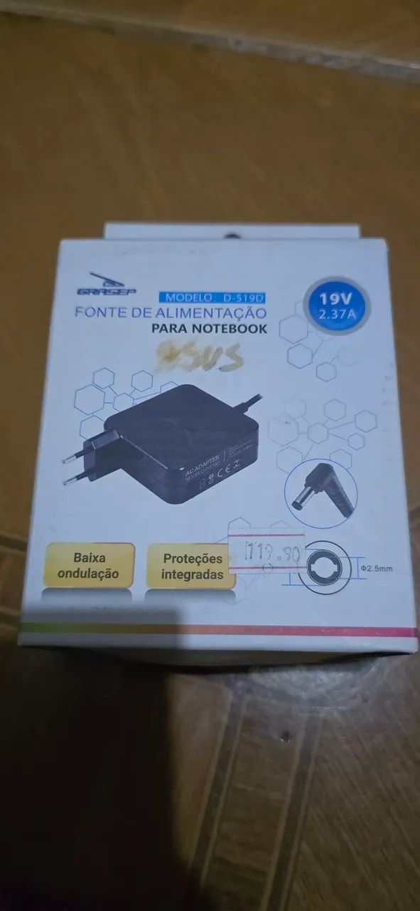 Carregador Notebook Asus 19V 2.37A - Novo