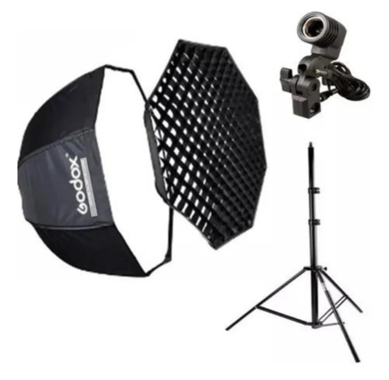 Kit Octogonal Godox com Grid e Tripé