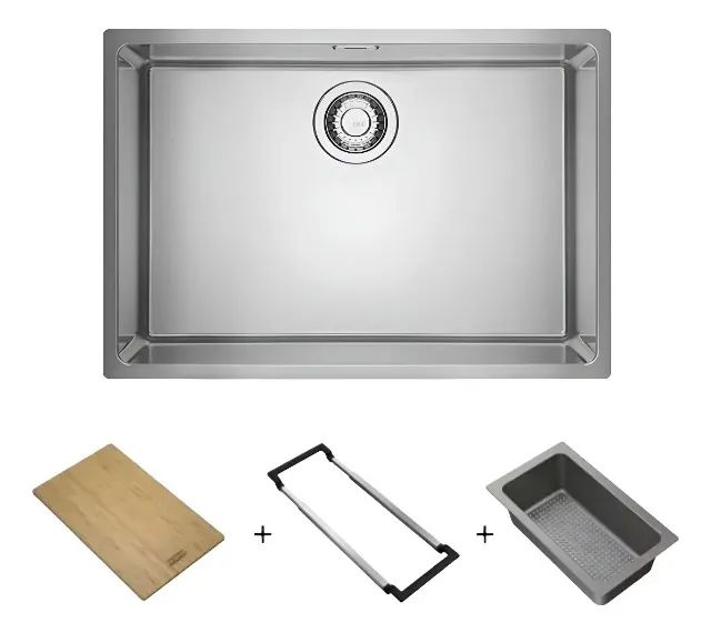 Cuba Pia Cozinha Inox De Embutir 60x40cm E Acessórios Franke