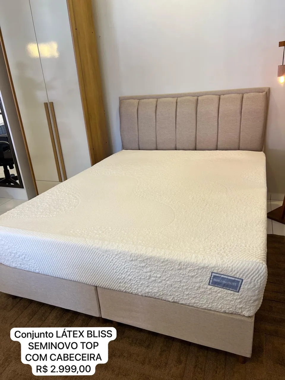 Cama Luxo Látex Completa Queen Size