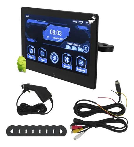 Monitor Encosto Acoplar 10 Android Full Touch Usb H-tech
