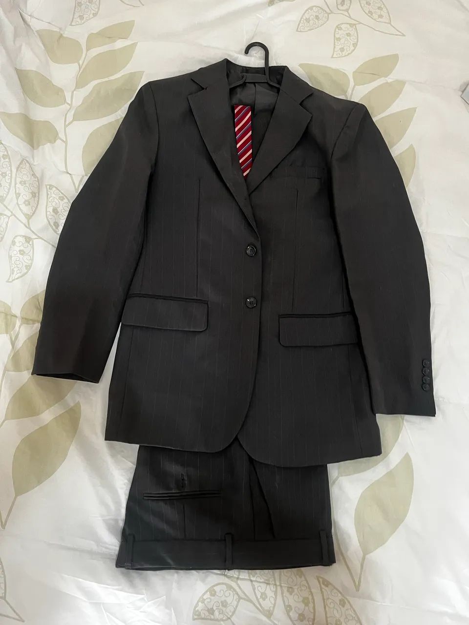 Terno masculino risca de giz preto  - Foto 4