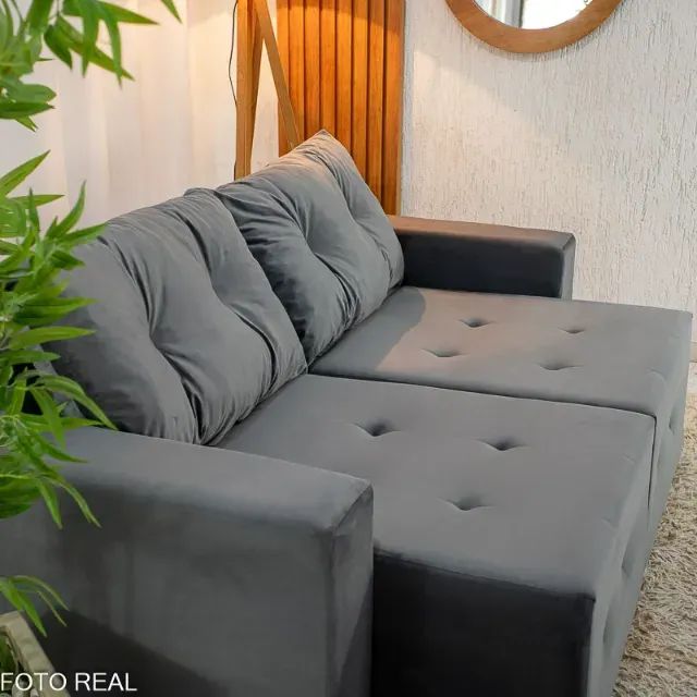 Sofá Retrátil Havaí 1.80m Veludo - Sem Caixa - Foto 5