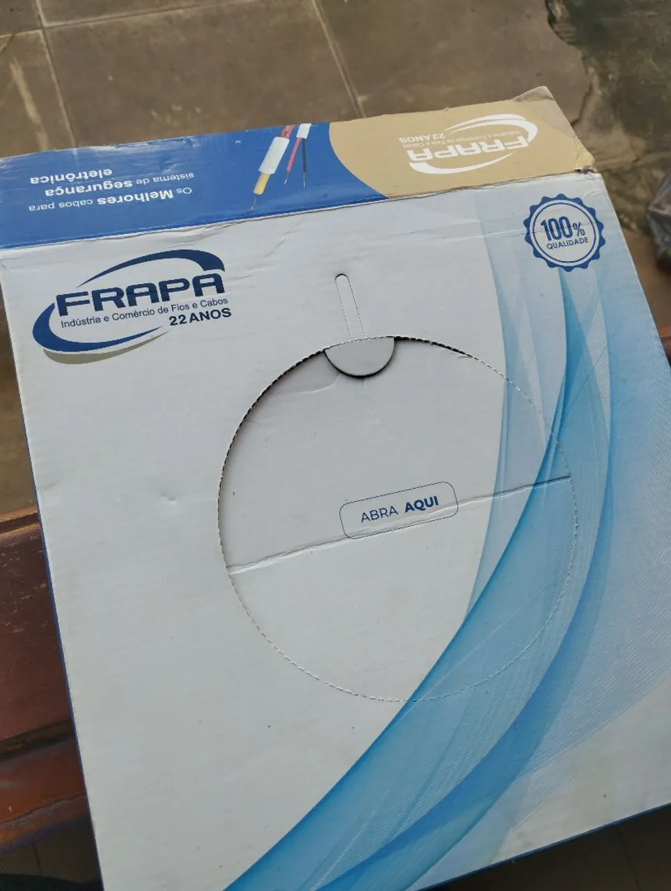 Cabo coaxial 4mm dupla blindagem rígido + bip 26awg