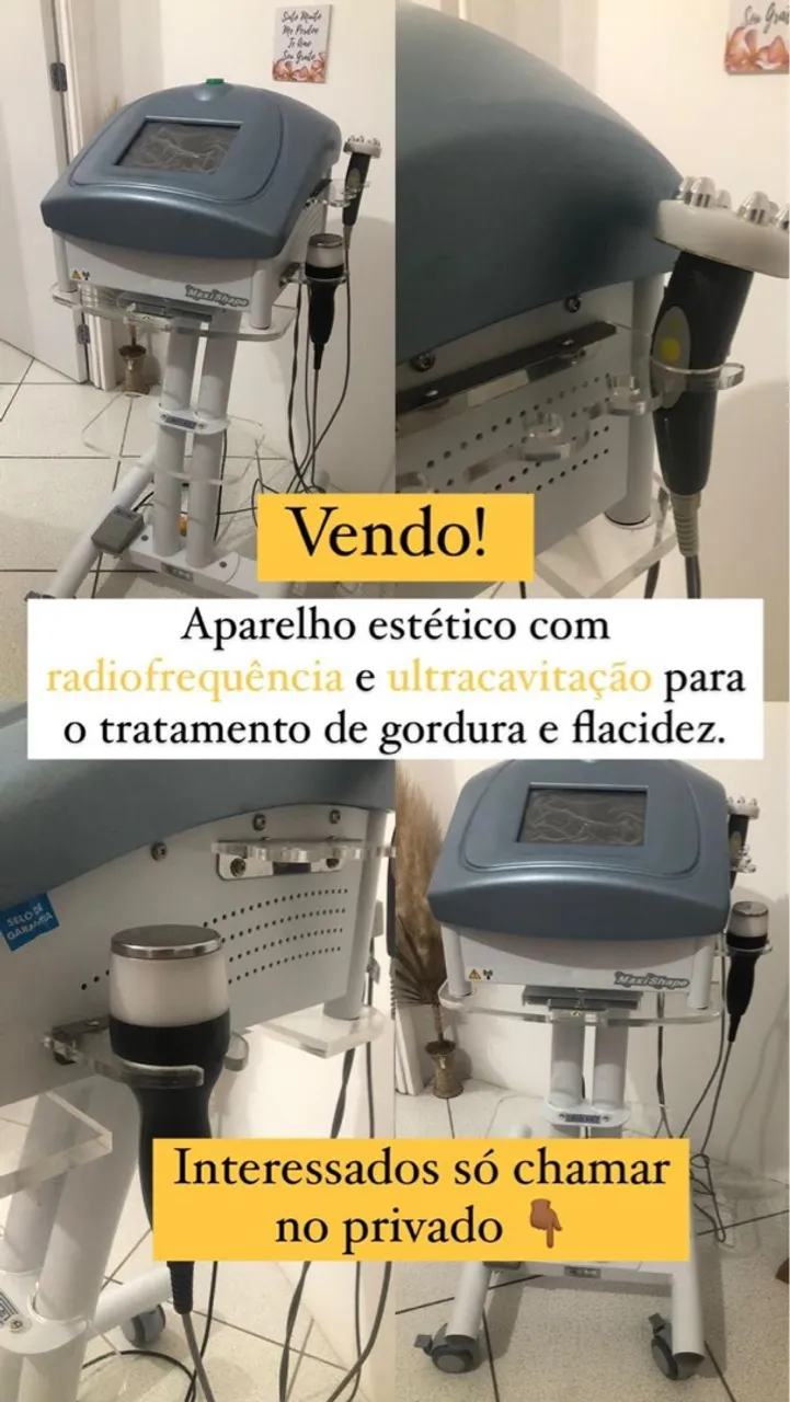 Aparelho estético com radiofrequência e ultracavitação