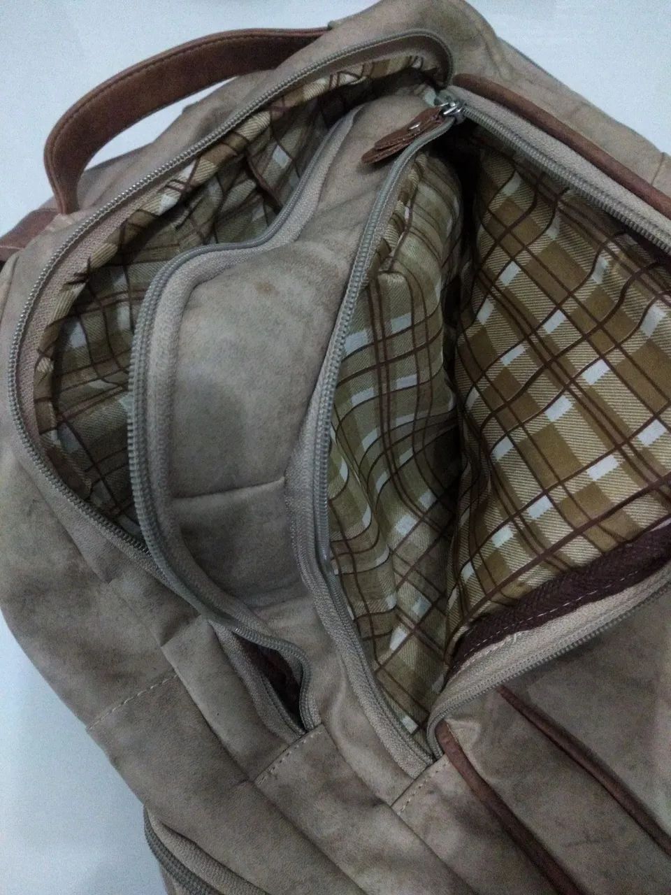 Mochila de Couro Marrom - Foto 3