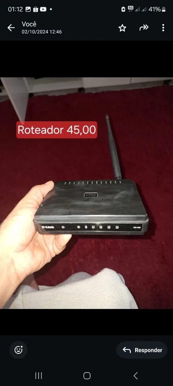 Roteador D-Link - 45,00