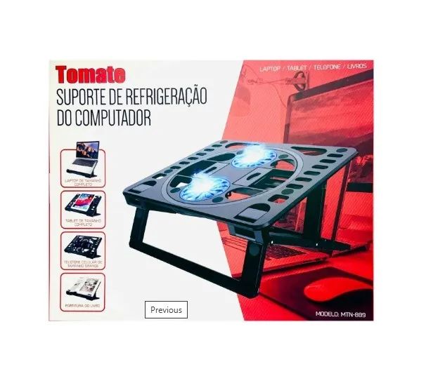 Suporte base Refrigeração Notebook macbook Tablet Celular Tomate MTN-889 com cooler  - Foto 3