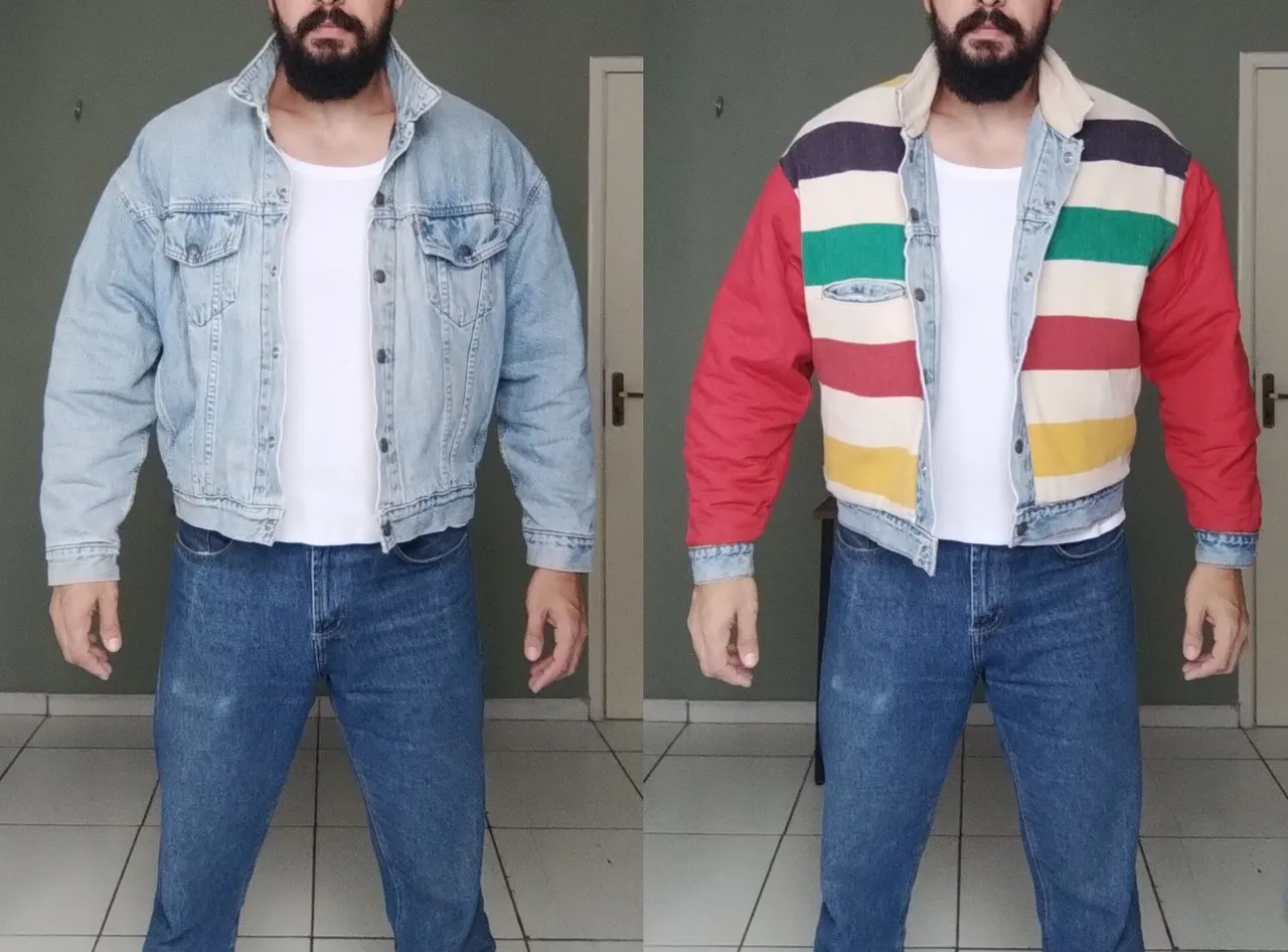 Jaqueta Jeans Levi's Trucker Type III anos 90 reversível (Rara)