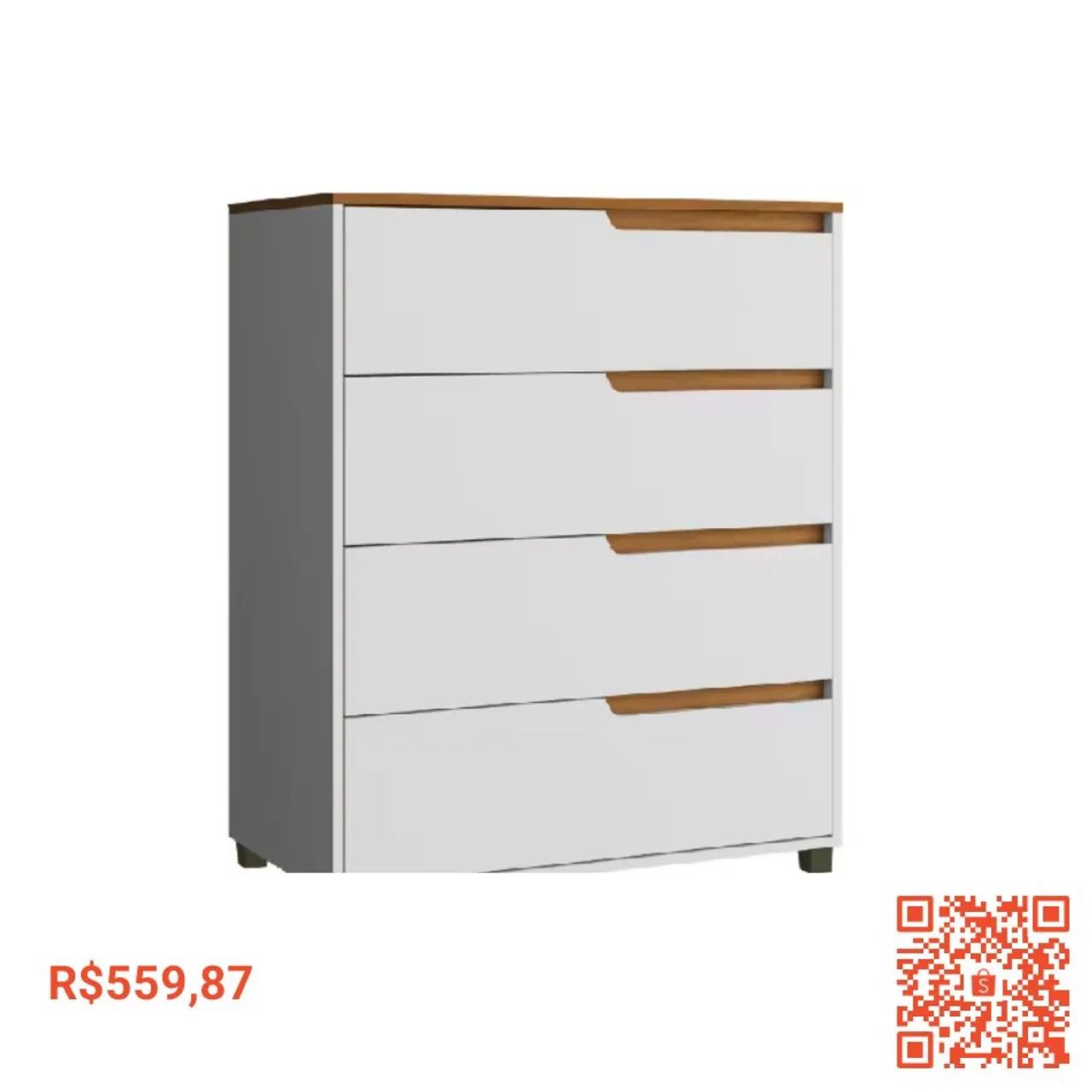 Cômoda 4 gavetas 
