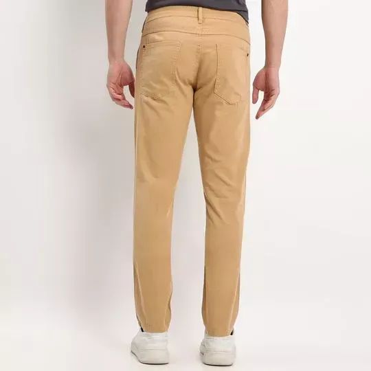 Calça Sarja  Forum Vitor - Bege - Masculina - N°44      - Foto 2