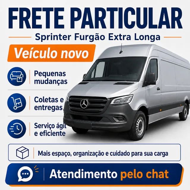 Fretes, Carretos e Pequenas Mudanças com Sprinter Extra Longa