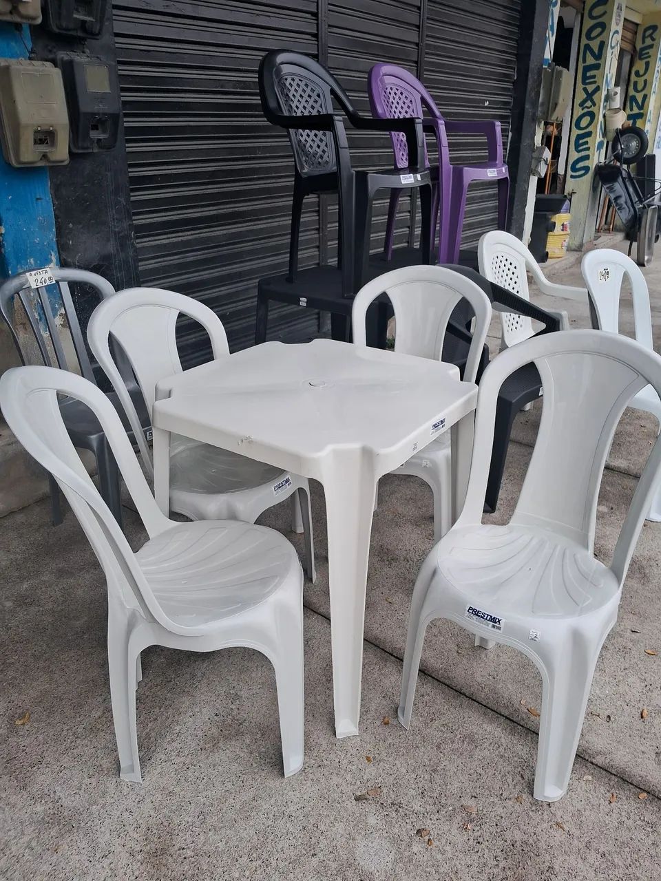 Jogos de mesas e cadeiras de plástico prestmix  - Foto 2