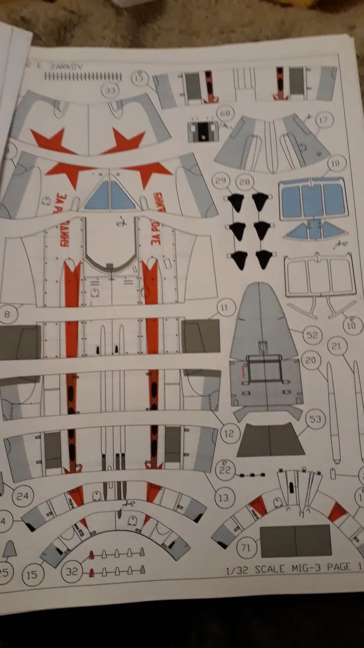 Kit para montar o Mig-3 escala 1:32. Modelo em papel - Foto 3
