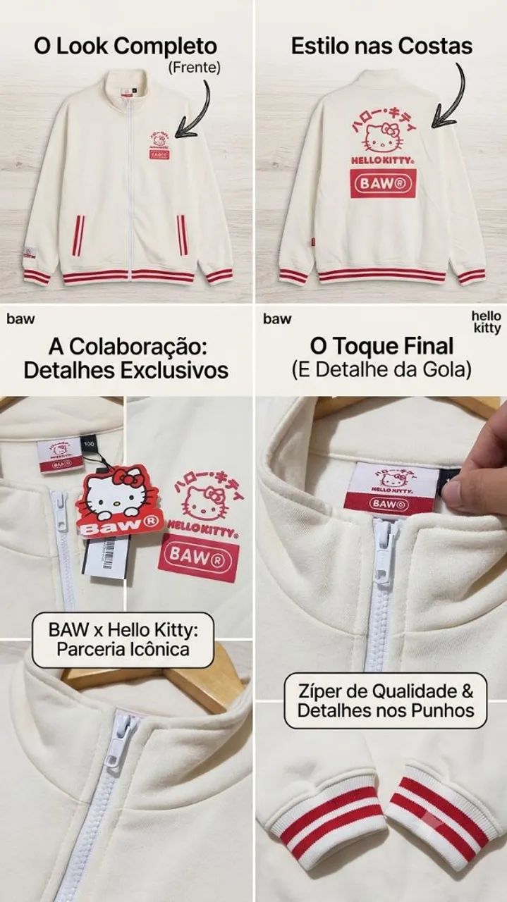 Moletom Turtleneck Baw x HelloKitty