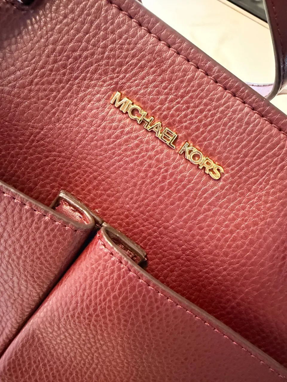 Bolsa Nova Michael Kors Tote Vinho - Foto 2