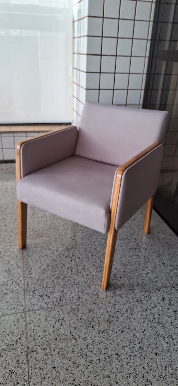 Poltrona Para Sala Arpoador Cinza Claro Oppa Design - Foto 3