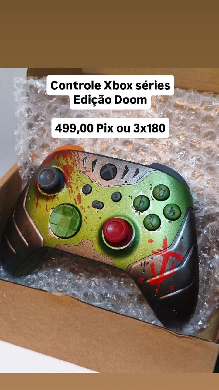 Controle Xbox séries edição especial doom