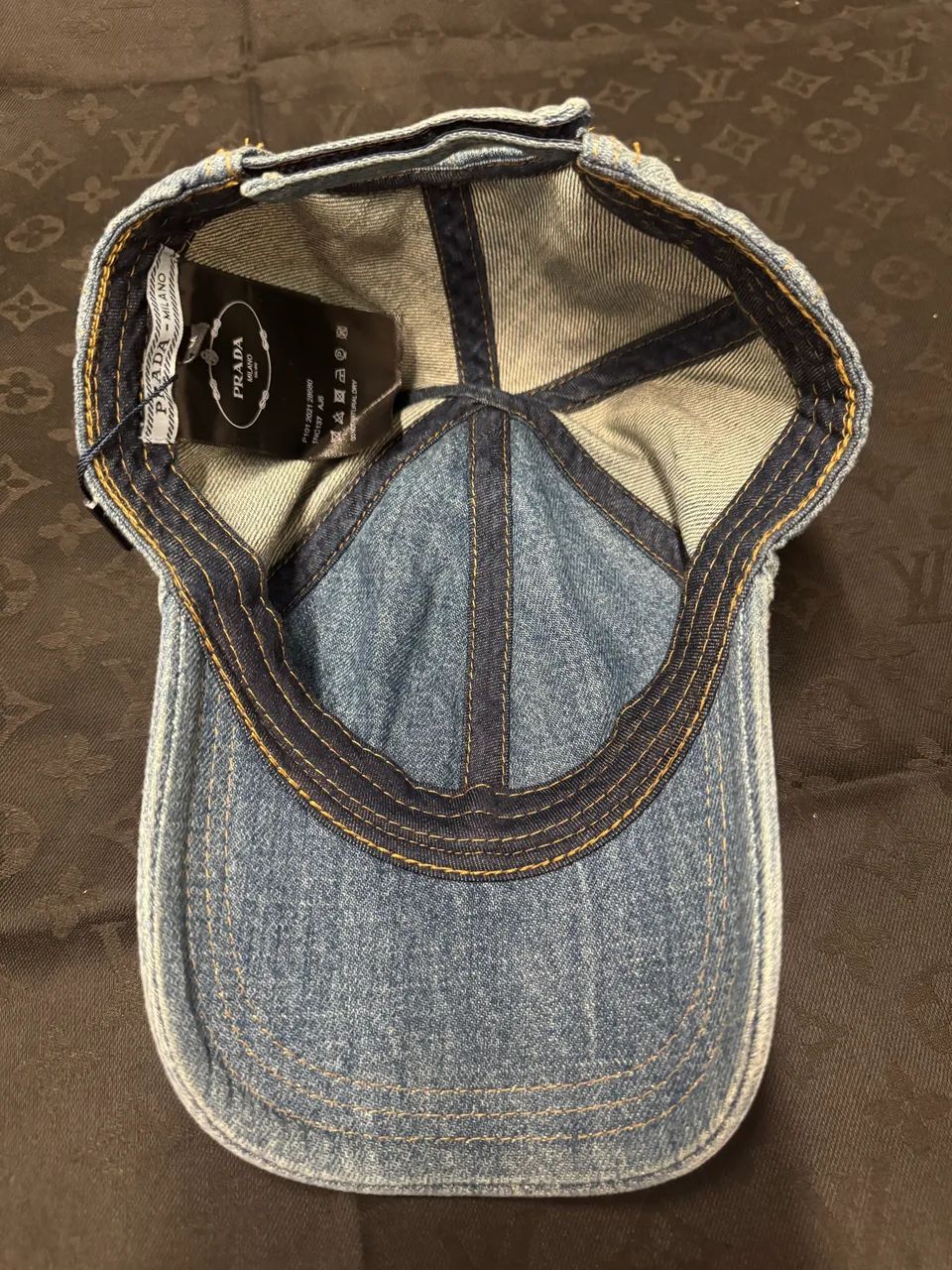 Boné novo italiano Prada jeans denim  - Foto 2