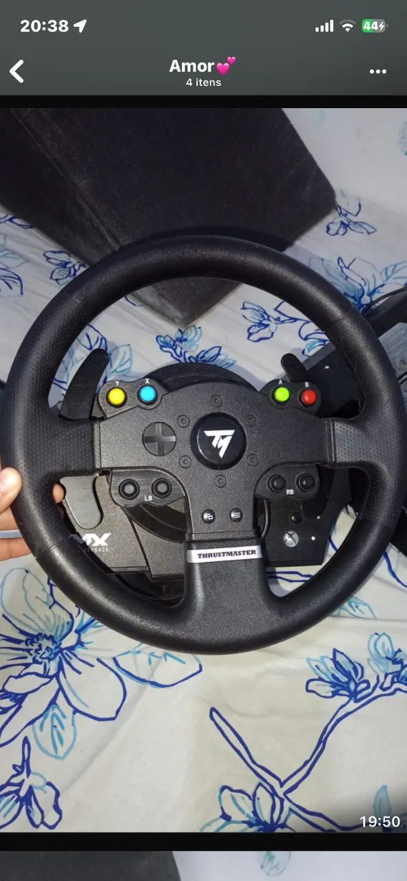 Volante e pedal gamer 