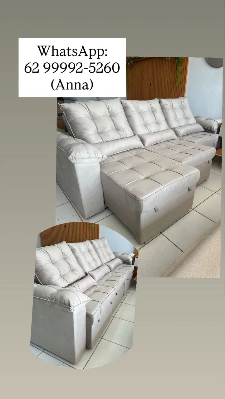 SOFÁ RETRÁTIL E RECLINÁVEL (&)