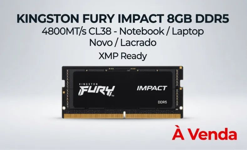 Memória RAM -  Kingston FURY Impact | 8GB DDR5 4800MHz - Notebook