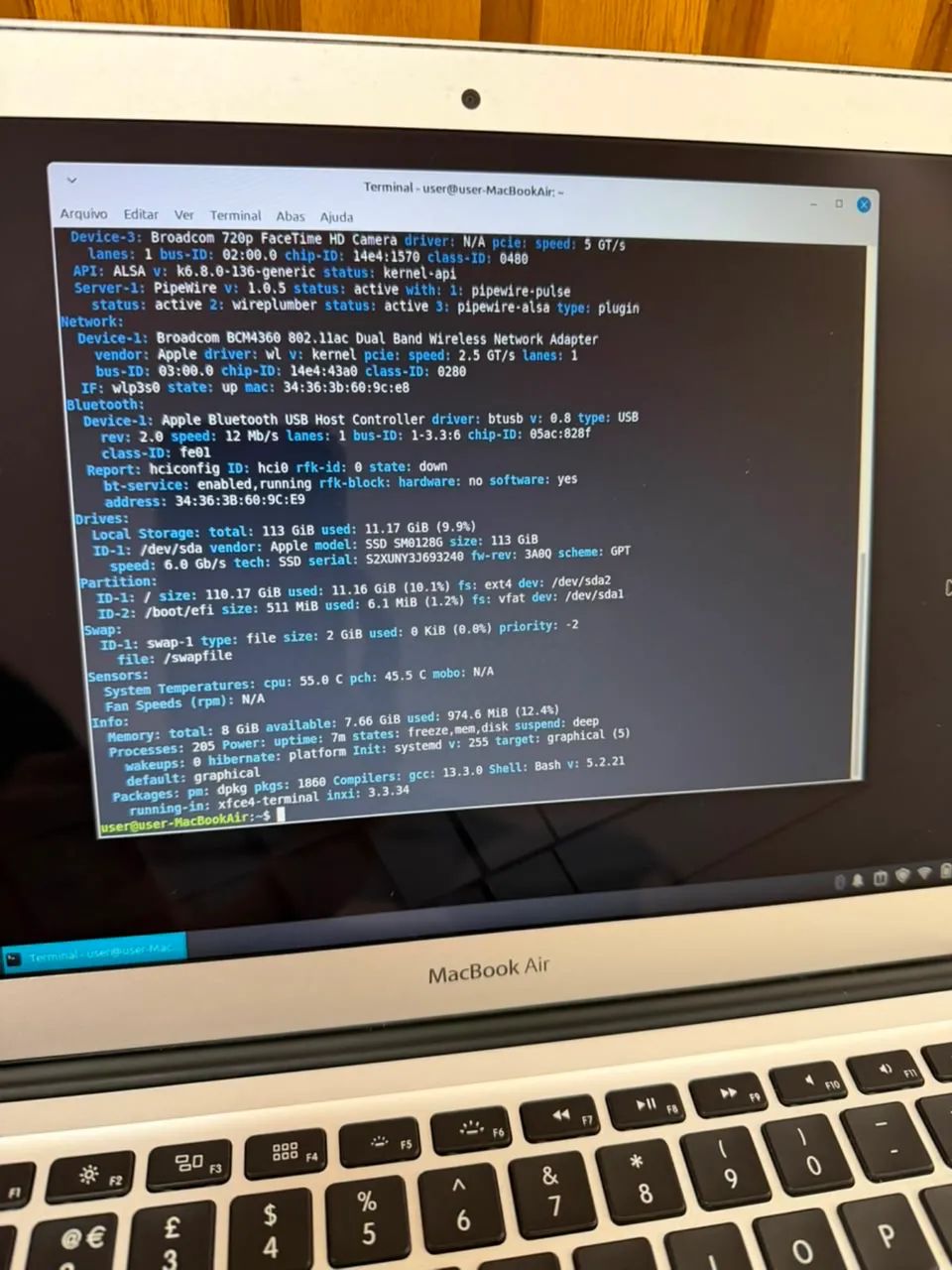 MacBook Air 13 (2011), processador Intel, 8GB de memória RAM, SSD de 128GB - Foto 2