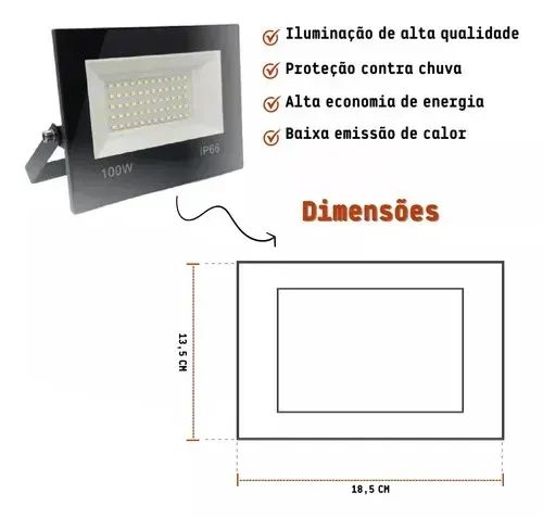 Refletor led 100w (entregamos) - Foto 2