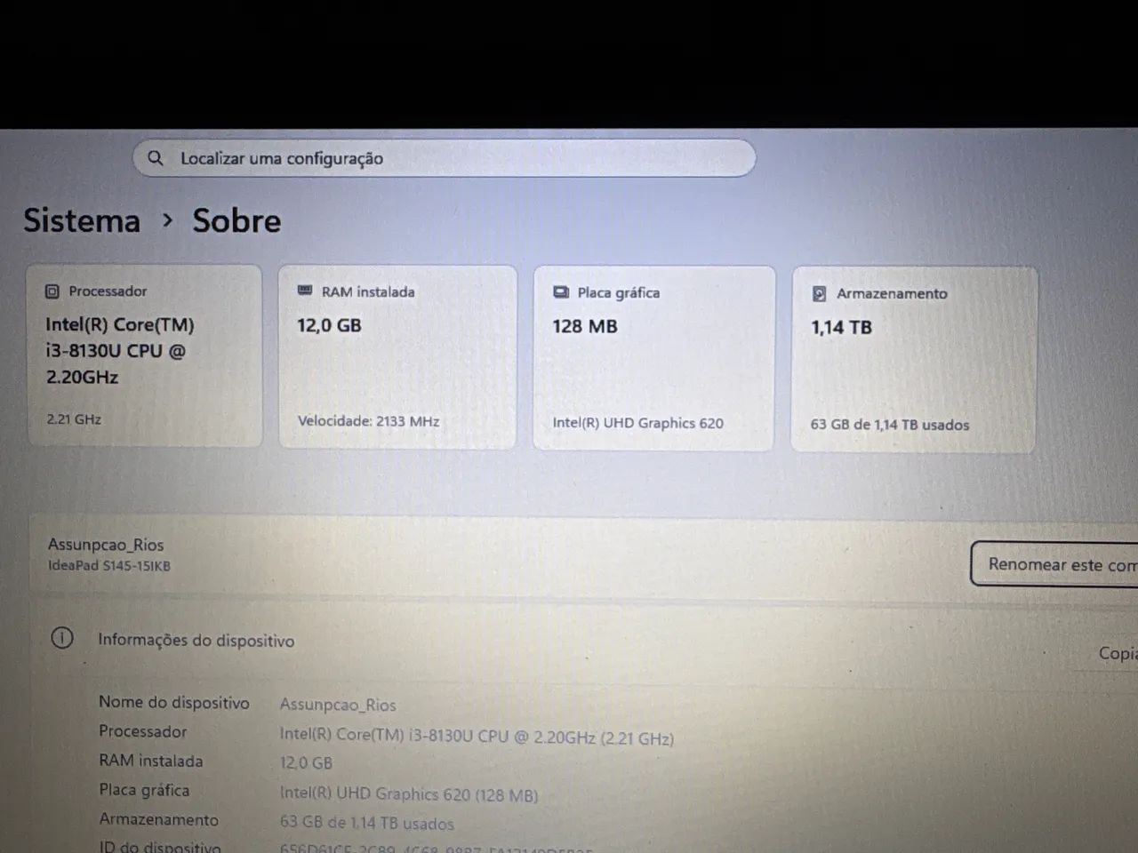 Notebook Lenovo IDEAPAD 15 - S145 15IKB - Foto 5