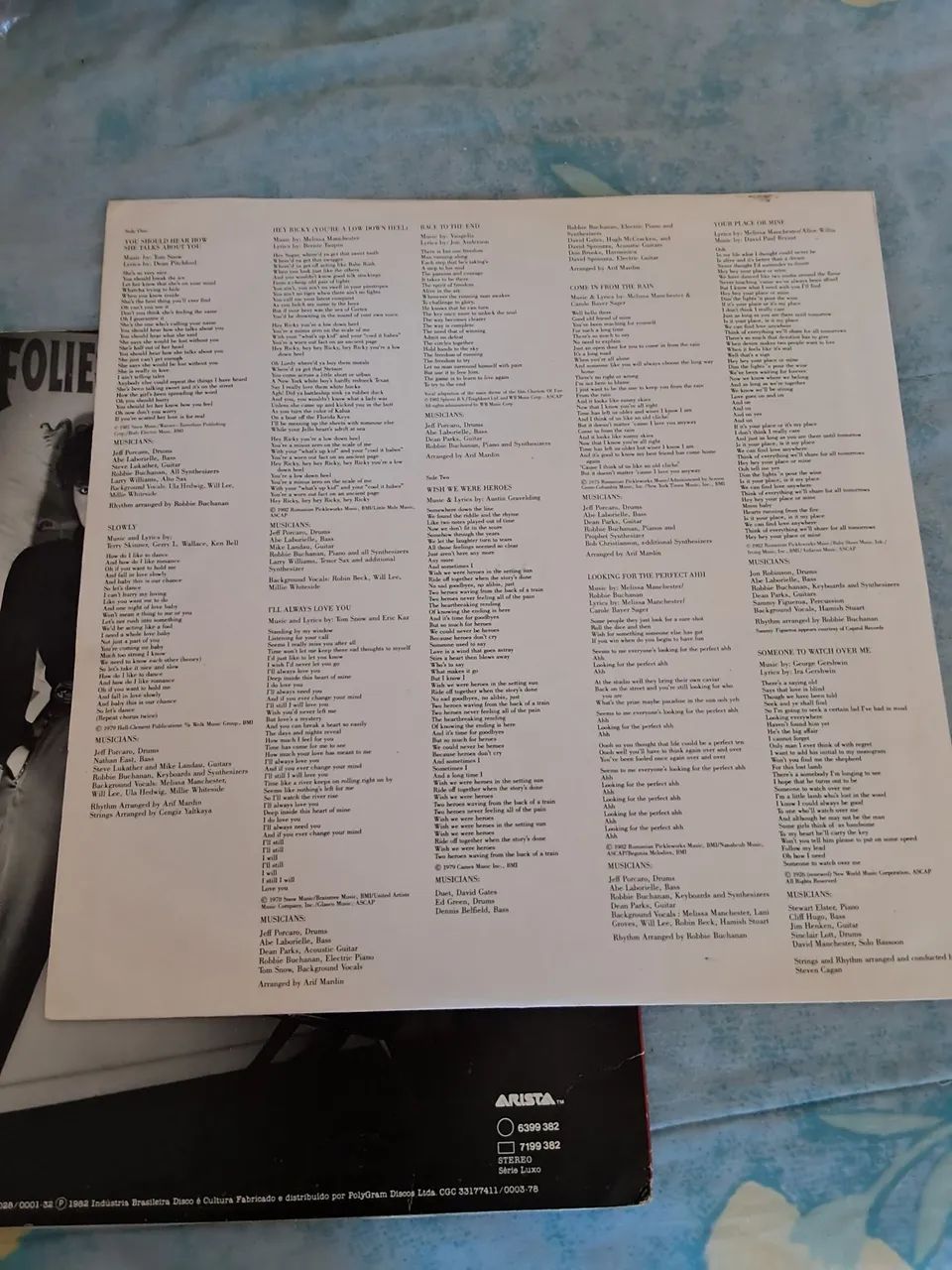 LP Vinil - Melissa Manchester - Hey Rick - Foto 4