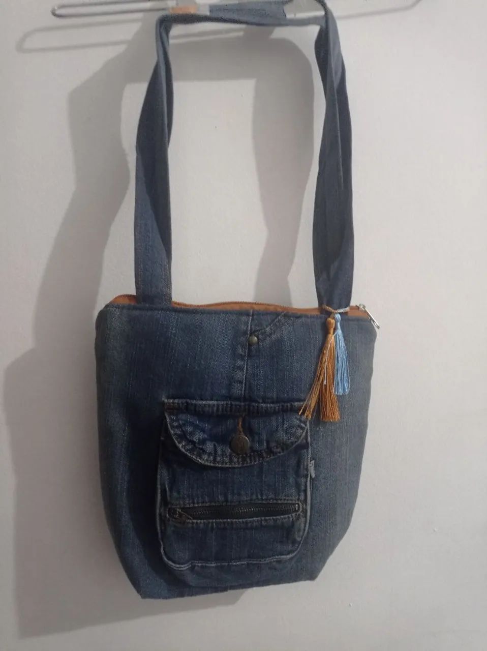 Bolsa jeans feminina peça única  - Foto 3
