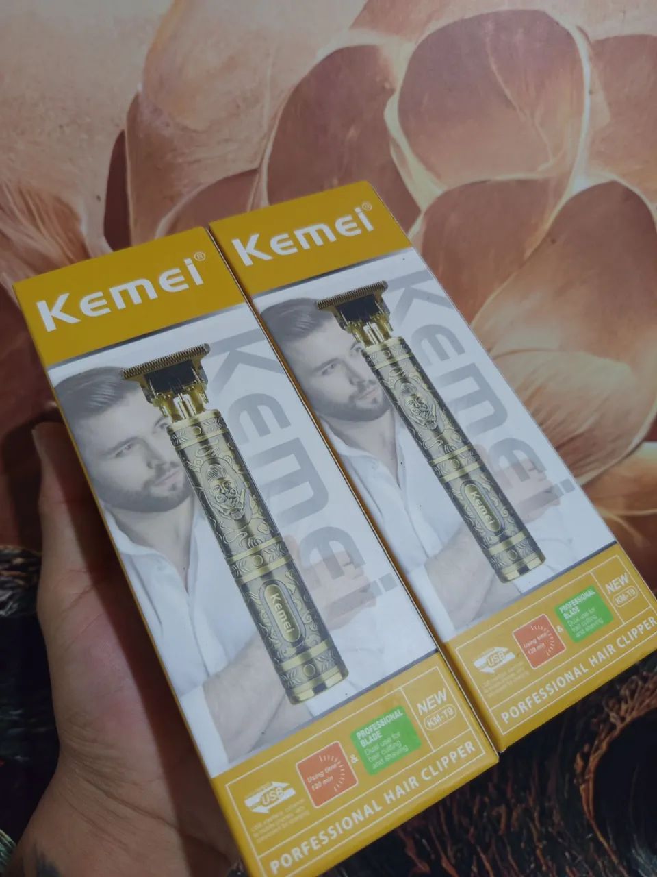 Máquina de detalhe barbear Kemei Km-T9 dragãozinho  - Foto 2