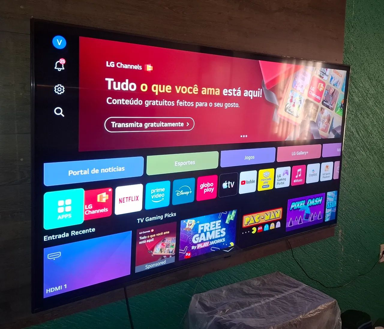 Smart TV LG QNED evo AI 4K QNED85 MiniLED de 65 polegadas