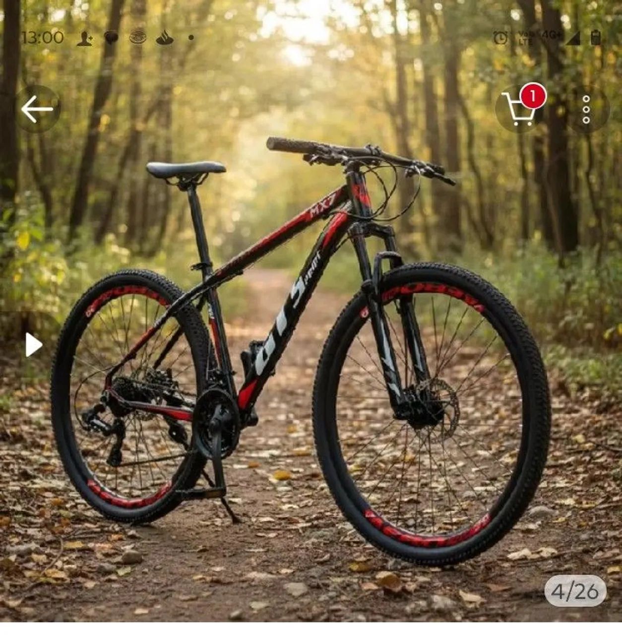 Bicicleta aro 29 GT Sprint MX7 24 V Index Freio a Disco Alumínio Suspensão Aero MTB. 1