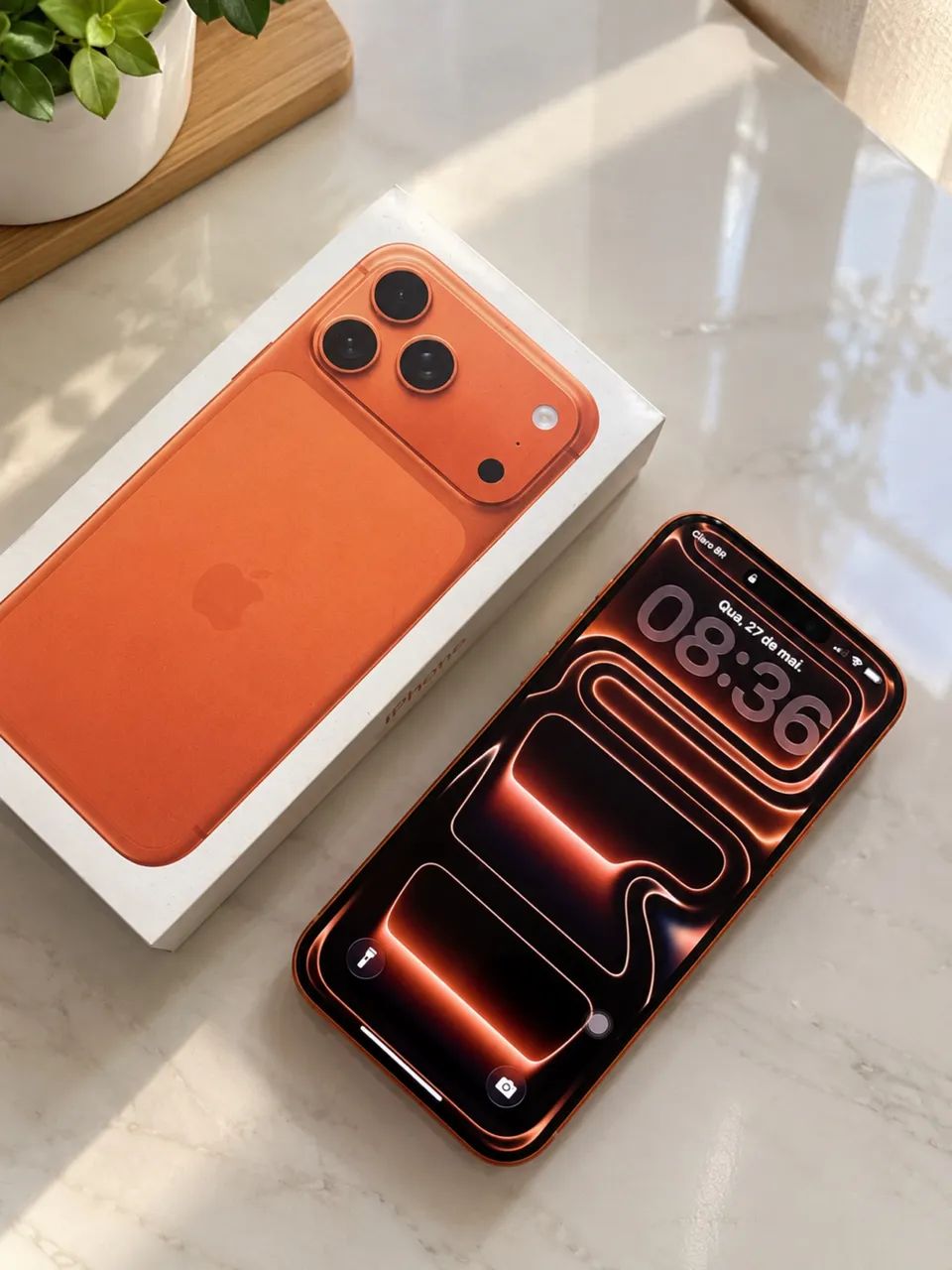 Vendo iPhone 17 pro max laranja cósmico  - Foto 3