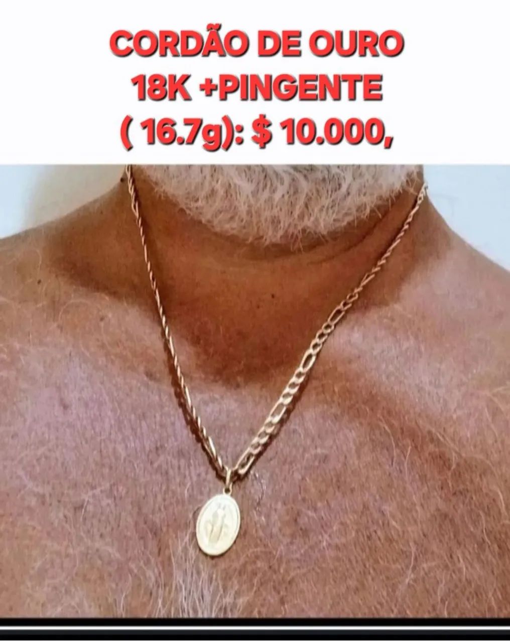 CORDÃO DE OURO 18K + PINGENTE 
