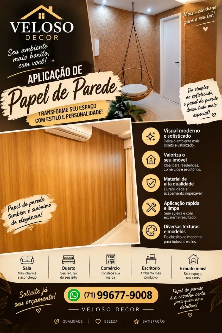 Instalação de papel de parede 