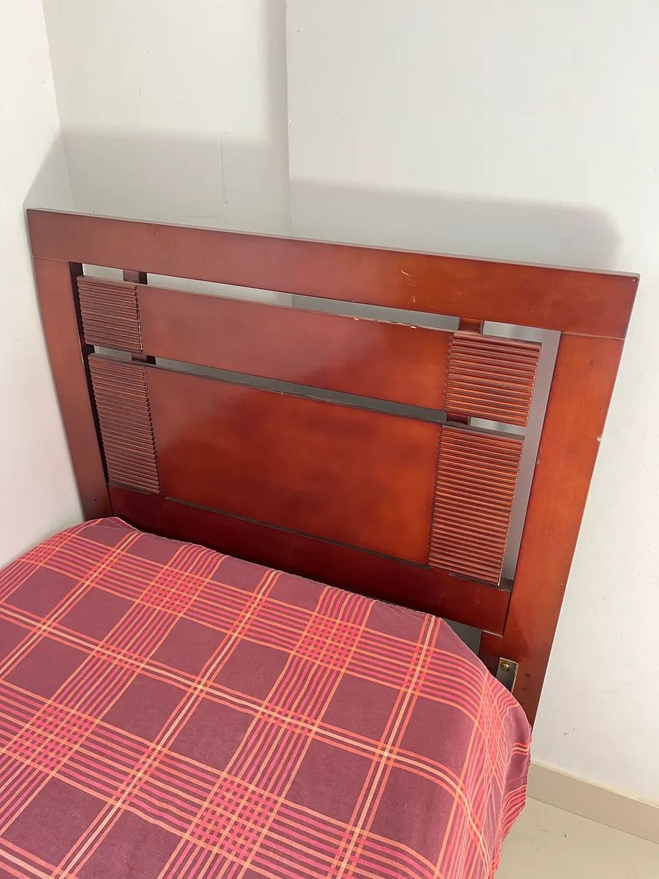 Cama Box de Solteiro + Colchão + Cabeceira de Madeira - Foto 3