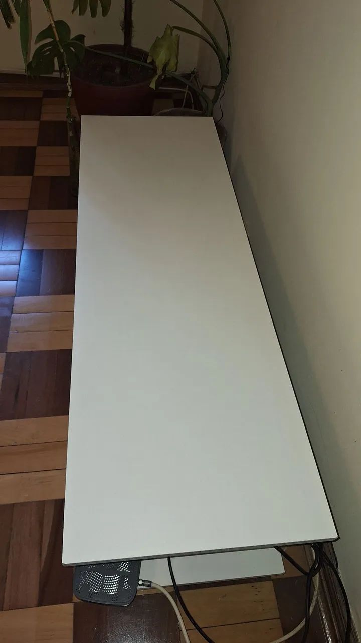 Rack baixo de madeira branco - Foto 2