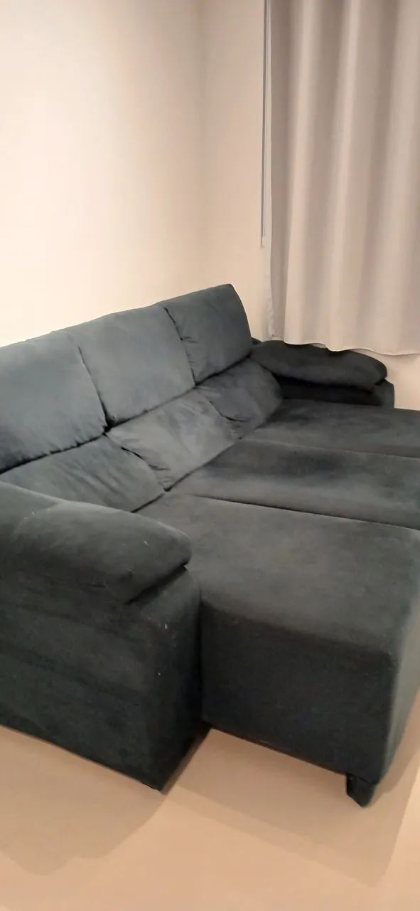 Sofá Moveis Esplanada - Verde Esmeralda<br>Compra 23/05<br>Valor 650,00 - Foto 2