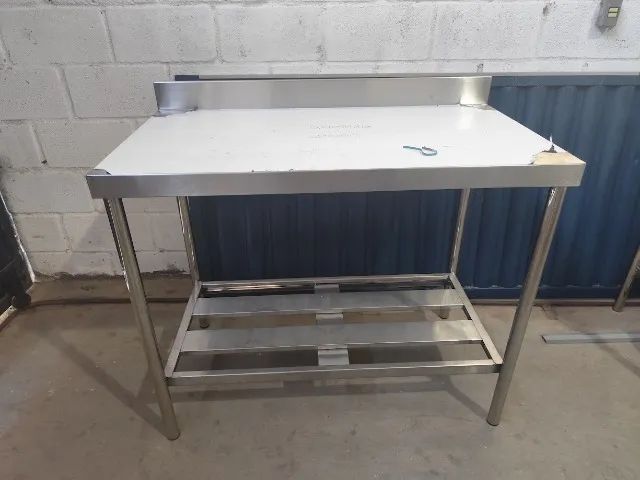 Bancada Inox 2,20m Reforçada Restaurante Profissional