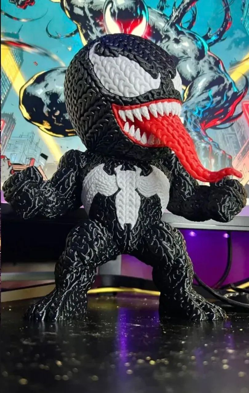 Venom Marvel boneco 3d 18cm - Foto 5