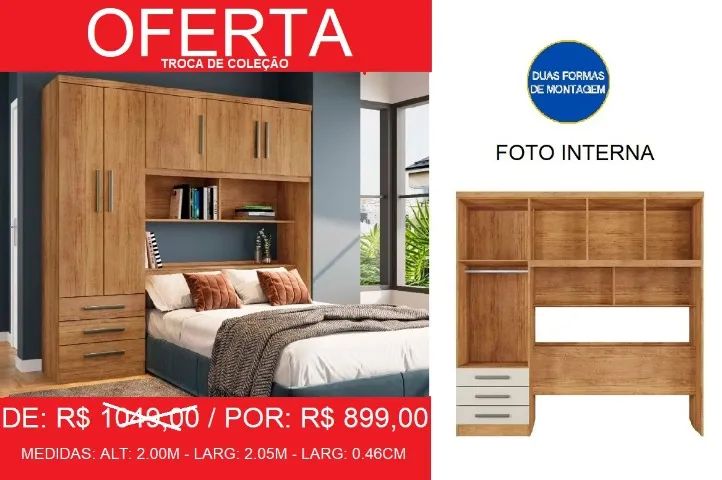 Roupeiro - modulado - compre hoje e receba em até 72 horas 