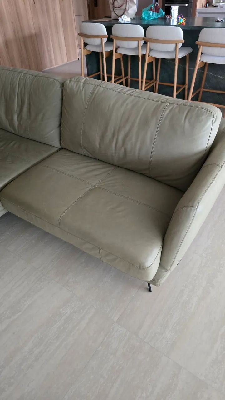 Sofá de couro premium Toro Bianco - Foto 5