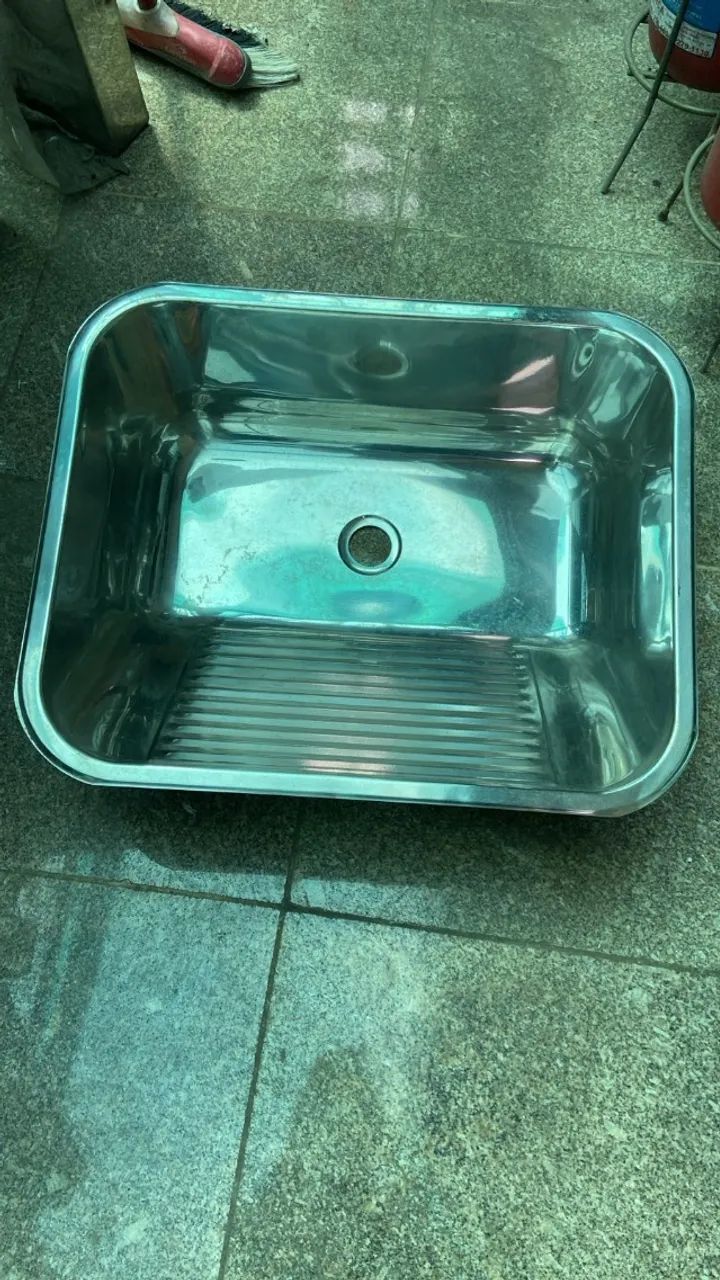 Cuba De Inox Para Lavanderia - Ótimo Estado