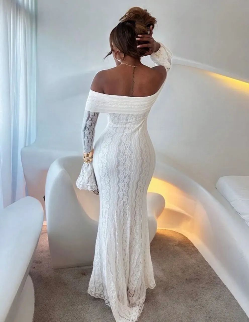 Vestido longo sereia Branco  - Foto 2