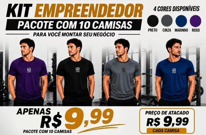 Temos kits camisas no atacado